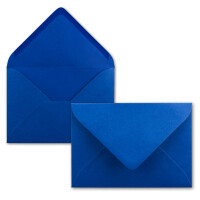 200 Brief-Umschläge - Royalblau / Königs-Blau - DIN C6 - 114 x 162 mm - Kuverts mit Nassklebung ohne Fenster für Gruß-Karten & Einladungen - Serie FarbenFroh