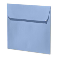 ARTOZ 50x quadratische Briefumschläge marienblau (Blau) 100 g/m² - 16 x 16 cm - Kuvert ohne Fenster - Umschläge mit Haftklebung