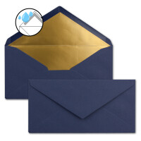 100 Brief-Umschläge DIN Lang - Dunkel-Blau / Nachtblau 