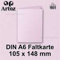 ARTOZ 50x DIN A6 Faltkarten - Kirschblüte (Rosa) - 105 x 148 mm Karten blanko zum selbstgestalten - 220 g/m² gerippt