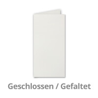 50x Falt-Karten DIN Lang - Hellgrau (Grau) - 10,5 x 21 cm - 