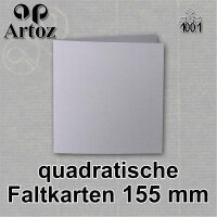 ARTOZ 25x Faltkarten quadratisch - Graphit (Grau) - 155 x 15
