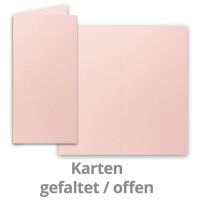 50x Faltkarten-Set mit Briefumschlägen DIN Lang in Rosa