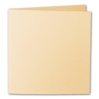 ARTOZ 50x quadratische Faltkarten - Honiggelb (Gelb) - 155 x 155 mm Karten blanko zum Selbstgestalten - 220 g/m² gerippt