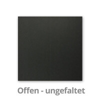 50x Falt-Karten DIN Lang - Schwarz - 10,5 x 21 cm - Blanko D