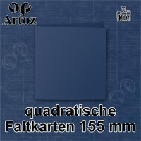 ARTOZ 25x Faltkarten quadratisch - Classic Blue (Blau) - 155