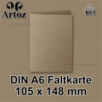 ARTOZ 25x DIN A6 Faltkarten - Taupe (Braun) - 105 x 148 mm K