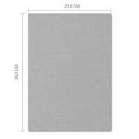 ARTOZ 50x Briefpapier - Graphit-Grau DIN A4 297 x 210 mm - Edle Egoutteur-Rippung - Hochwertiges Designpapier Urkundenpapier