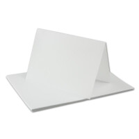 50x DIN B6 Faltkarten-Set - Naturweiß (Weiß) - 11,5 x 17 cm - Doppelkarten mit Umschlägen, Einlegepapier und Cellophanbeutel zum Basteln und Verkaufen