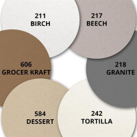 ARTOZ 50x Doppelkarten DIN B6 - Farbe: tortilla (creme / Eierschalen) - 12,0 x 16,9 cm - hochdoppelt - Serie Greenline