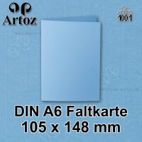 ARTOZ 50x DIN A6 Faltkarten - Marienblau (Blau) - 105 x 148 