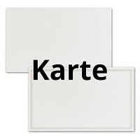 50x Trauerkarten mit grauem Schattenrand, DIN B6+, 115 x 190