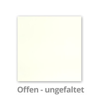 50x Falt-Karten DIN Lang - Naturweiss (Weiß) - 10,5 x 