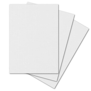 ARTOZ 25x Bastelpapier - Blütenweiß - DIN A4 297 x 210 mm - 220 Gramm pro m² - Edle Egoutteur-Rippung - Hochwertiges Designpapier Urkundenpapier Bastelkarton