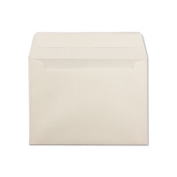 100x Briefumschläge Natur-Weiß DIN C6 Format 11,4 x 16,2 cm - Haftklebung - Kuverts ohne Fenster - Weihnachten, Grußkarten & Einladungen - Für A6 & A4 Papier