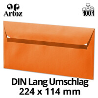 ARTOZ 25x Briefumschläge DIN Lang Orange 100 g/m² 