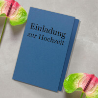 DIN A5 Faltkarten - Royalblau / Königsblau - 50 St&uuml