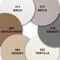ARTOZ 25x Doppelkarten DIN A5 - Farbe: birch (weiß / c