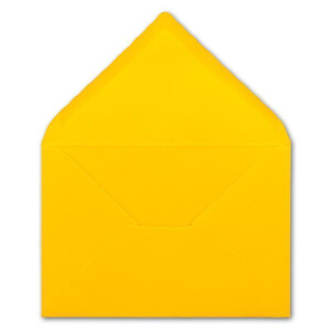 25 Brief-Umschläge mit Wellenschnitt - Honig-Gelb - DIN C5 - 16,2 x 22,9 cm - 120 gr - mit wellenförmigen Rändern - Nassklebung - FarbenFroh by GUSTAV NEUSER