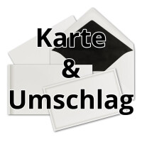 25 Sets - Trauerkarten mit grauem Schattenrand und dazu pass