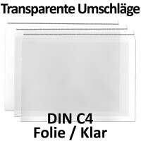 Durchsichtige Briefumschläge in DIN C4 - 50 Stück 