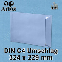 ARTOZ 10x DIN C4 Umschläge mit Haftklebung - ungef&uuml