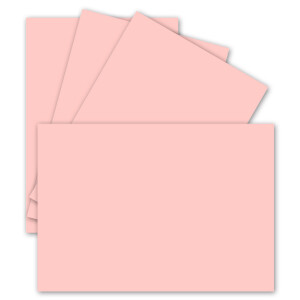 25 Einzel-Karten DIN A6 - 10,5 x 14,8 cm - 240 g/m² - Rosa - Tonkarton - Bastelpapier - Bastelkarton- Bastel-karten - blanko Postkarten