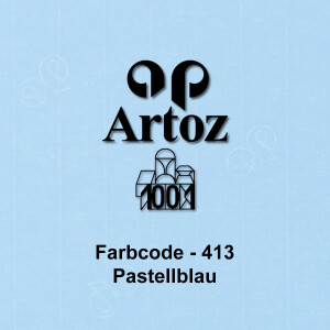 ARTOZ 25x Briefumschläge DIN Lang Pastellblau 100 g/m² selbstklebend - DL 224x114 mm - Kuvert ohne Fenster - Umschläge mit Haftklebung Abziehstreifen