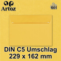 ARTOZ 50x Briefumschläge DIN C5 Gelb (Sonnengelb) - 229