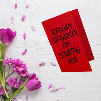 100 Faltkarten B6 - Rot - PREMIUM QUALITÄT - 11,5 x 17 