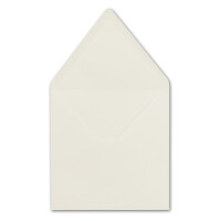 50x Quadratische Briefumschläge in Naturweiß (Weiß) - 15,5 x 15,5 cm - ohne Fenster, mit Nassklebung - 110 g/m² - Für Einladungskarten zu Hochzeit, Geburtstag und mehr - Serie FarbenFroh