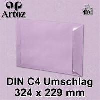 ARTOZ 10x DIN C4 Umschläge mit Haftklebung - ungefüttert 324 x 229 mm Flieder (Lila) Briefumschläge ohne Fenster - Serie 1001