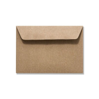 50 x Kraftpapier Faltkarten-Set DIN C6 /A6 - Doppel-Klappkar