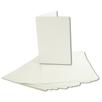 50 x Kraftpapier Faltkarten-Set DIN C6 /A6 - Doppel-Klappkar