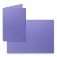 100 Faltkarten B6 - Violett - PREMIUM QUALITÄT - 11,5 x