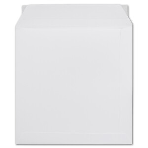 50x große quadratische Briefumschläge 22 x 22 cm - Weiß - 100 g/m²  - Für ganz besondere Anlässe - Haftklebung