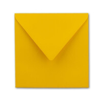 25x Quadratische Briefumschläge in Honiggelb (Gelb) - 1