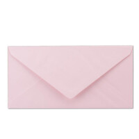 50 x DIN Lang Briefumschläge - Rosa mit weißem Seidenfutter - 11x22 cm - 80 g/m² - ideal für Einladungen, Weihnachtskarten, Glückwunschkarten aus der Serie Farbenfroh