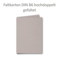 ARTOZ 25x Doppelkarten DIN B6 - Farbe: beech (hellgrau / hel