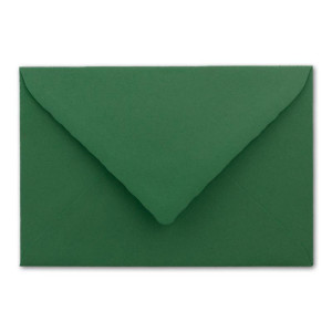 100 Brief-Umschläge mit Wellenschnitt - Dunkel-Grün - DIN C5 - 16,2 x 22,9 cm - 120 gr - mit wellenförmigen Rändern - Nassklebung - FarbenFroh by GUSTAV NEUSER