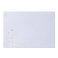 50x Weihnachts-Briefumschläge - DIN C6 - mit Gold-Metal