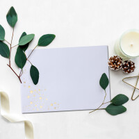 50x Weihnachts-Briefumschläge - DIN C6 - mit Gold-Metal