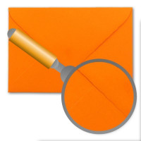 25 Brief-Umschläge mit Wellenschnitt - Orange - DIN C5 - 16,2 x 22,9 cm - 120 gr - mit wellenförmigen Rändern - Nassklebung - FarbenFroh by GUSTAV NEUSER