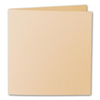 ARTOZ 50x quadratische Faltkarten - Baileys (Braun) - 155 x 