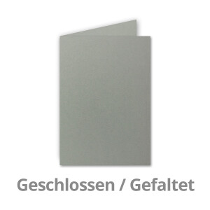 Faltkarten SET mit Brief-Umschlägen DIN A6 / C6 in Graphit / Dunkelgrau - 50 Sets - 14,8 x 10,5 cm - Premium Qualität - Serie FarbenFroh