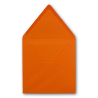 50x Quadratische Briefumschläge in Orange - 15,5 x 15,5