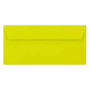 50 Brief-Umschläge DIN Lang - Limette - 110 g/m² - 11 x 22 cm - sehr formstabil - Haftklebung - Qualitätsmarke: FarbenFroh by GUSTAV NEUSER