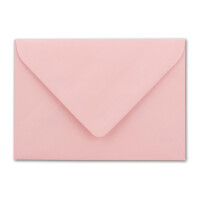50 Briefumschläge in Rosa mit weißem Innenfutter 