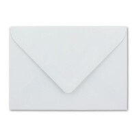 200 Briefumschläge in Weiss mit weißem Innenfutter - Kuverts in DIN B6 Format  - 12,5 x 17,6 cm - Seidenfutter - Nassklebung
