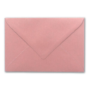 100 Brief-Umschläge mit Wellenschnitt - Rosa - DIN C6 - 114 x 162 mm - 11,4 x 16,2 cm - mit wellenförmigen Rändern - Nassklebung - FarbenFroh by GUSTAV NEUSER
